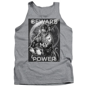 AN OFFCIALLY LICENSED DC POWER ADULT UNISEX TANK TOP ATHLETIC HEATHER