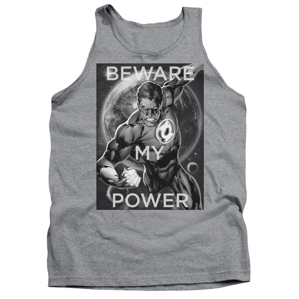 AN OFFCIALLY LICENSED DC POWER ADULT UNISEX TANK TOP ATHLETIC HEATHER