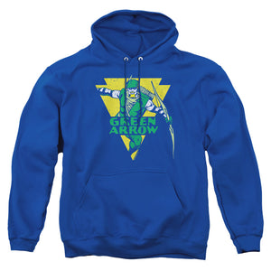AN OFFCIALLY LICENSED DC DISTRESSED ARROW ADULT UNISEX PULLOVER HOODIE ROYAL