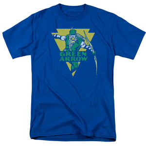 AN OFFCIALLY LICENSED DC DISTRESSED ARROW MEN'S REGULAR FIT T-SHIRT ROYAL