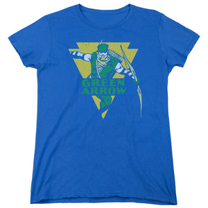 AN OFFCIALLY LICENSED DC DISTRESSED ARROW WOMEN'S REGULAR FIT T-SHIRT ROYAL