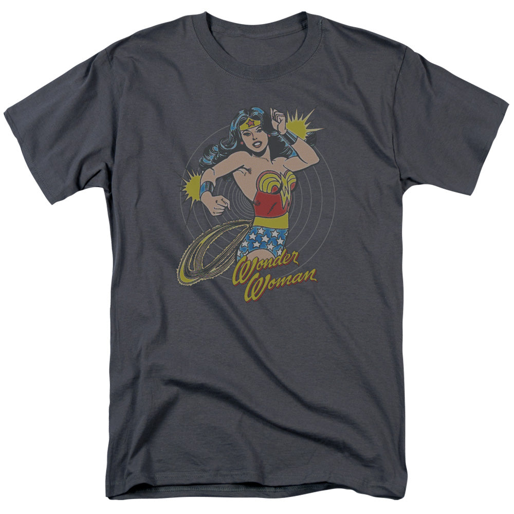 AN OFFCIALLY LICENSED DC SPINNING MEN'S REGULAR FIT T-SHIRT CHARCOAL