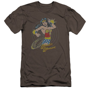 AN OFFCIALLY LICENSED DC SPINNING MEN'S PREMIUM SLIM FIT T-SHIRT CHARCOAL