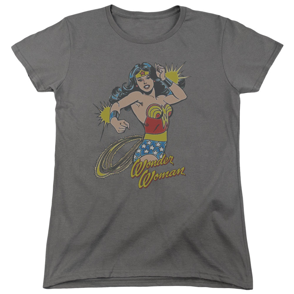 AN OFFCIALLY LICENSED DC SPINNING WOMEN'S REGULAR FIT T-SHIRT CHARCOAL