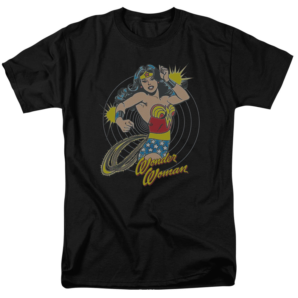 AN OFFCIALLY LICENSED DC SPINNING MEN'S REGULAR FIT T-SHIRT BLACK
