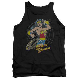 AN OFFCIALLY LICENSED DC SPINNING ADULT UNISEX TANK TOP BLACK