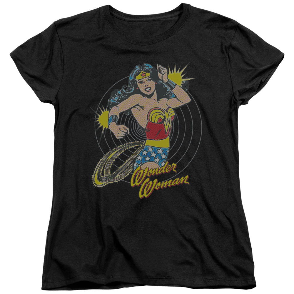 AN OFFCIALLY LICENSED DC SPINNING WOMEN'S REGULAR FIT T-SHIRT BLACK