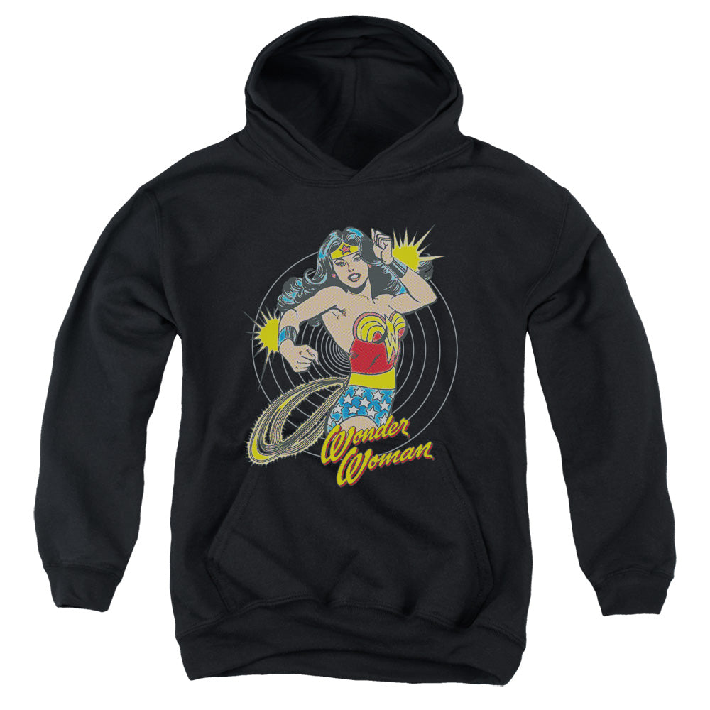 AN OFFCIALLY LICENSED DC SPINNING YOUTH HOODIE BLACK