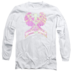 AN OFFCIALLY LICENSED DC WONDER BIRD MEN'S LONG SLEEVE T-SHIRT WHITE