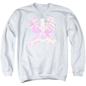 AN OFFCIALLY LICENSED DC WONDER BIRD ADULT UNISEX CREWNECK SWEATSHIRT WHITE