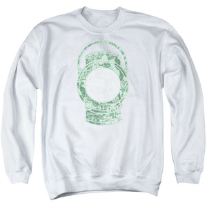 AN OFFCIALLY LICENSED DC LANTERN COVER ADULT UNISEX CREWNECK SWEATSHIRT WHITE
