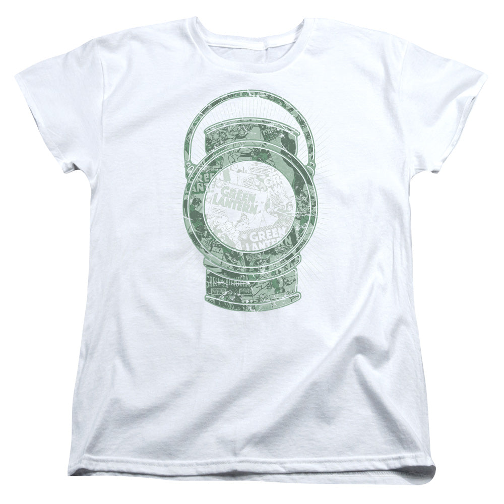 AN OFFCIALLY LICENSED DC LANTERN COVER WOMEN'S REGULAR FIT T-SHIRT WHITE