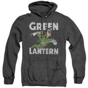 AN OFFCIALLY LICENSED DC HAL POWER ADULT UNISEX HEATHER PULLOVER HOODIE BLACK