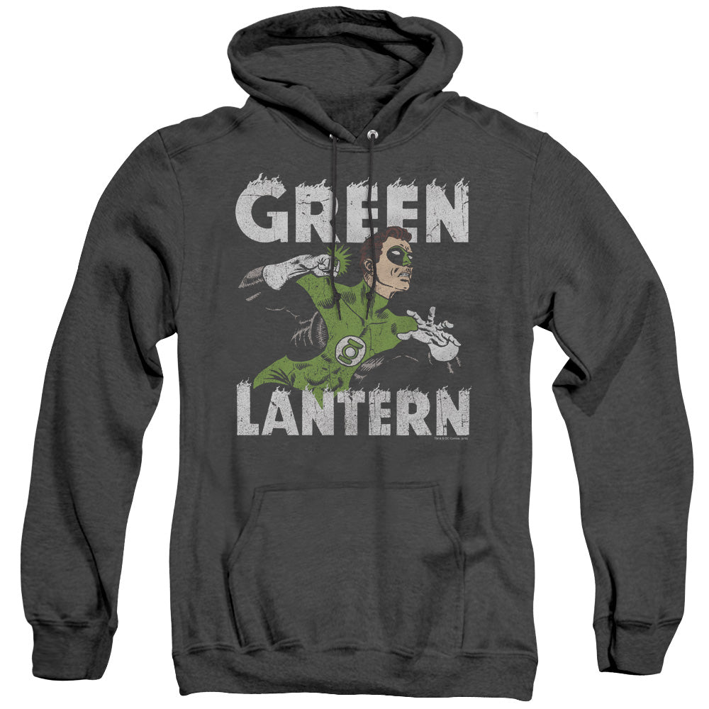 AN OFFCIALLY LICENSED DC HAL POWER ADULT UNISEX HEATHER PULLOVER HOODIE BLACK