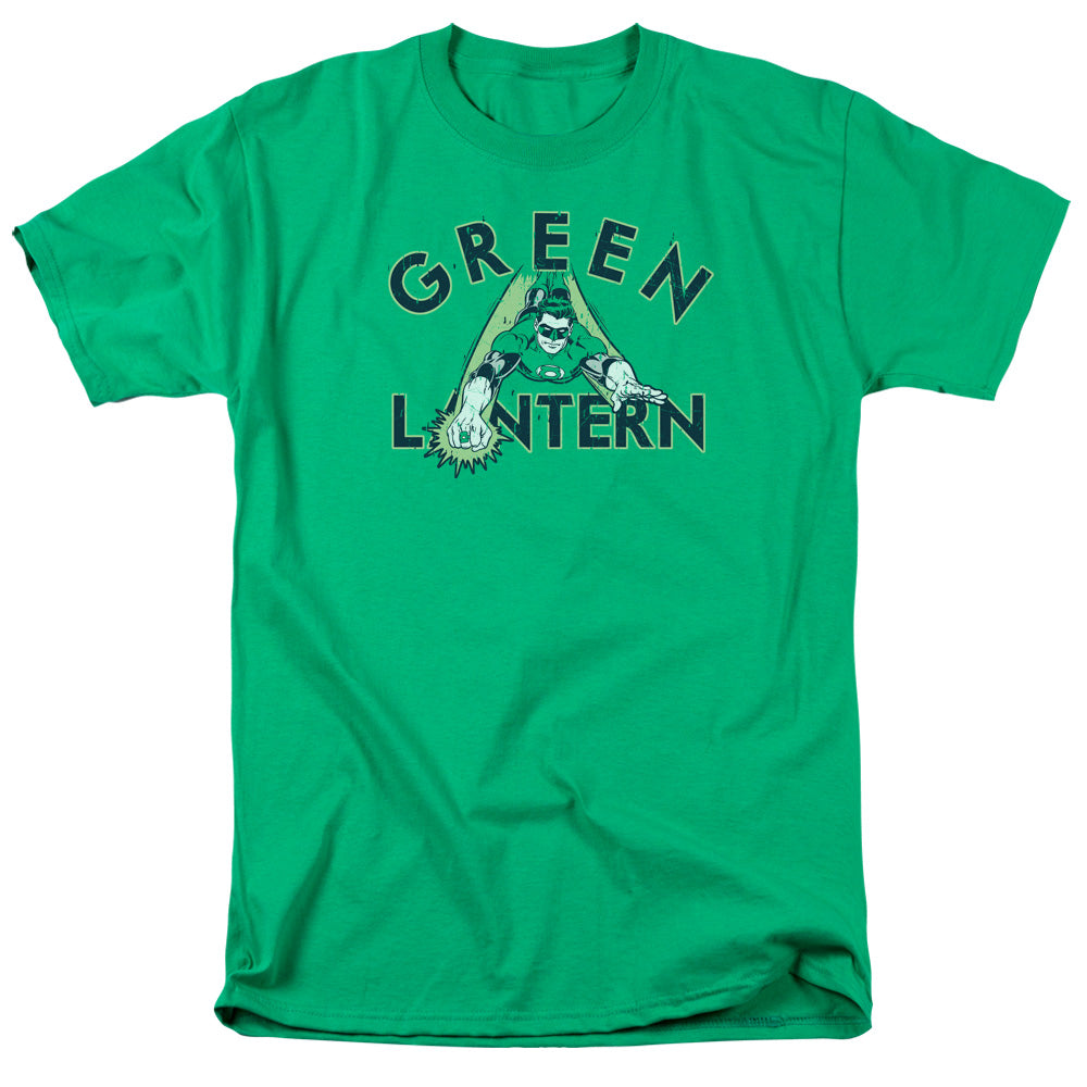 AN OFFCIALLY LICENSED DC IN FLIGHT MEN'S REGULAR FIT T-SHIRT KELLY GREEN
