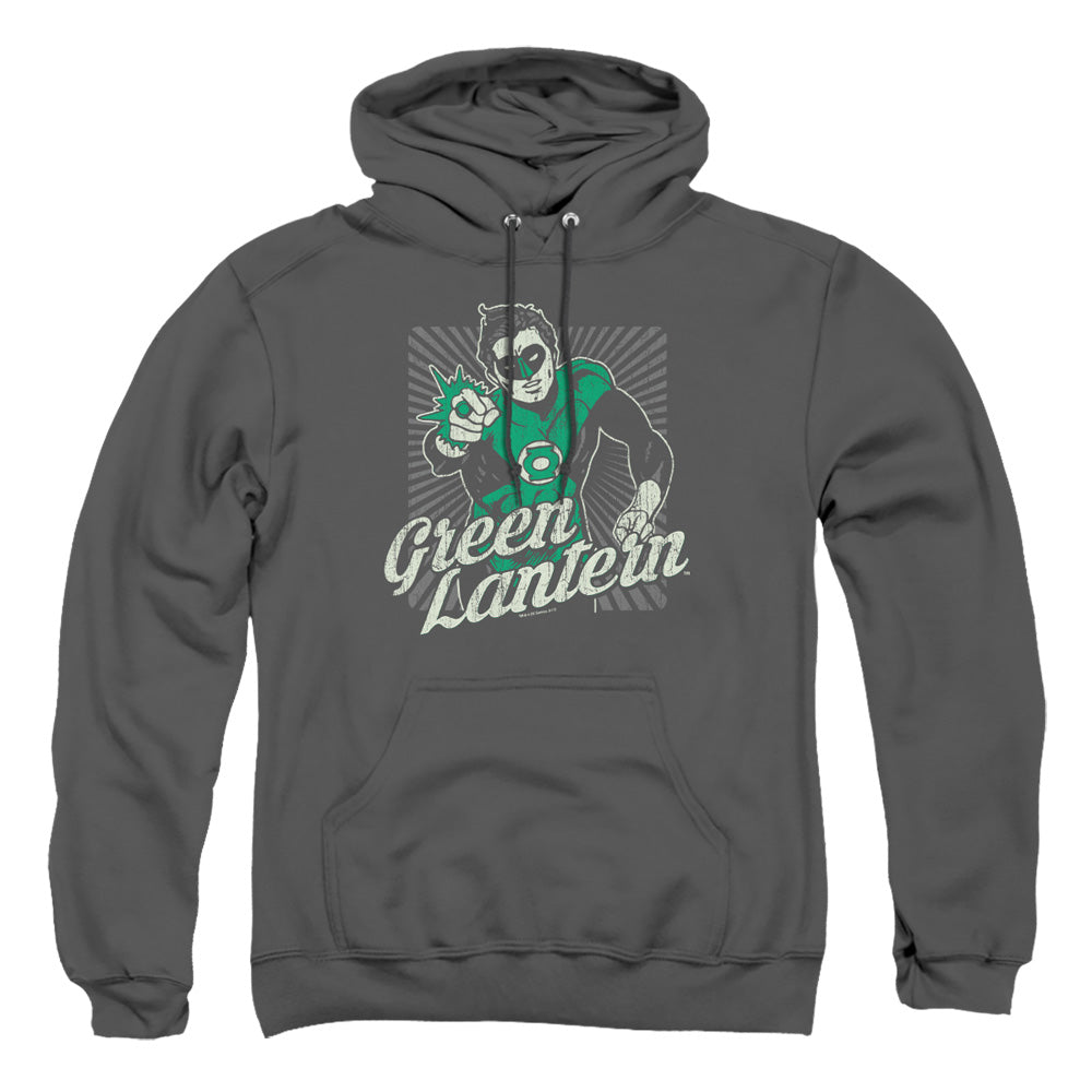 AN OFFCIALLY LICENSED DC RING RAYS ADULT UNISEX PULLOVER HOODIE CHARCOAL