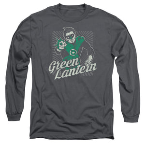 AN OFFCIALLY LICENSED DC RING RAYS MEN'S LONG SLEEVE T-SHIRT CHARCOAL