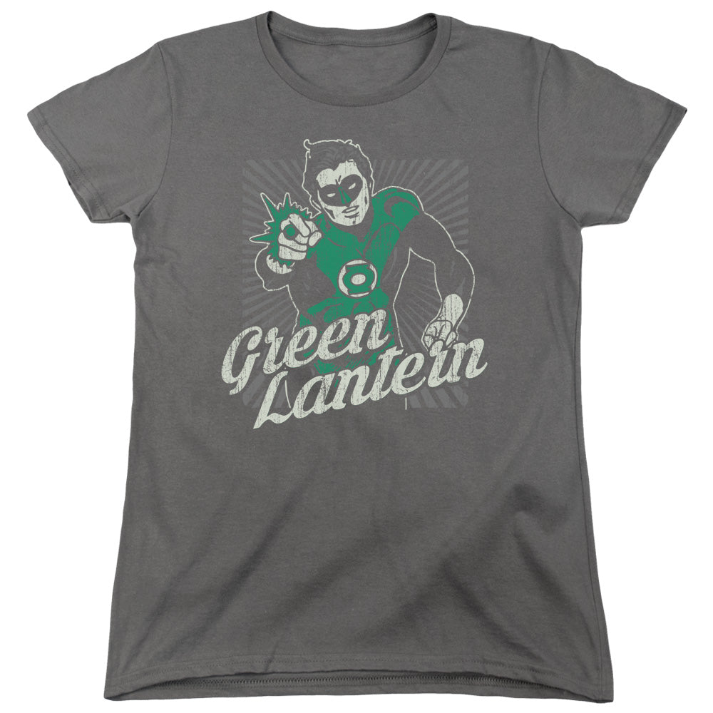 AN OFFCIALLY LICENSED DC RING RAYS WOMEN'S REGULAR FIT T-SHIRT CHARCOAL