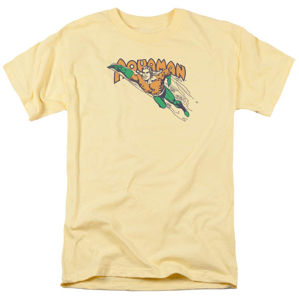 AN OFFCIALLY LICENSED DC SWIM THROUGH MEN'S REGULAR FIT T-SHIRT BANANA