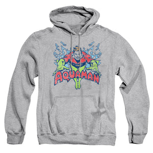 AN OFFCIALLY LICENSED DC SPLISH SPLASH ADULT UNISEX PULLOVER HOODIE ATHLETIC HEATHER