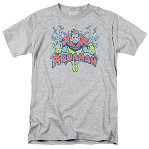 AN OFFCIALLY LICENSED DC SPLISH SPLASH MEN'S REGULAR FIT T-SHIRT ATHLETIC HEATHER