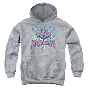 AN OFFCIALLY LICENSED DC SPLISH SPLASH YOUTH HOODIE ATHLETIC HEATHER