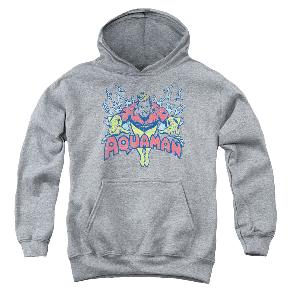 AN OFFCIALLY LICENSED DC SPLISH SPLASH YOUTH HOODIE ATHLETIC HEATHER