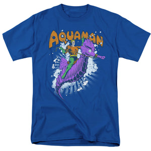 AN OFFCIALLY LICENSED DC RIDE FREE MEN'S REGULAR FIT T-SHIRT ROYAL