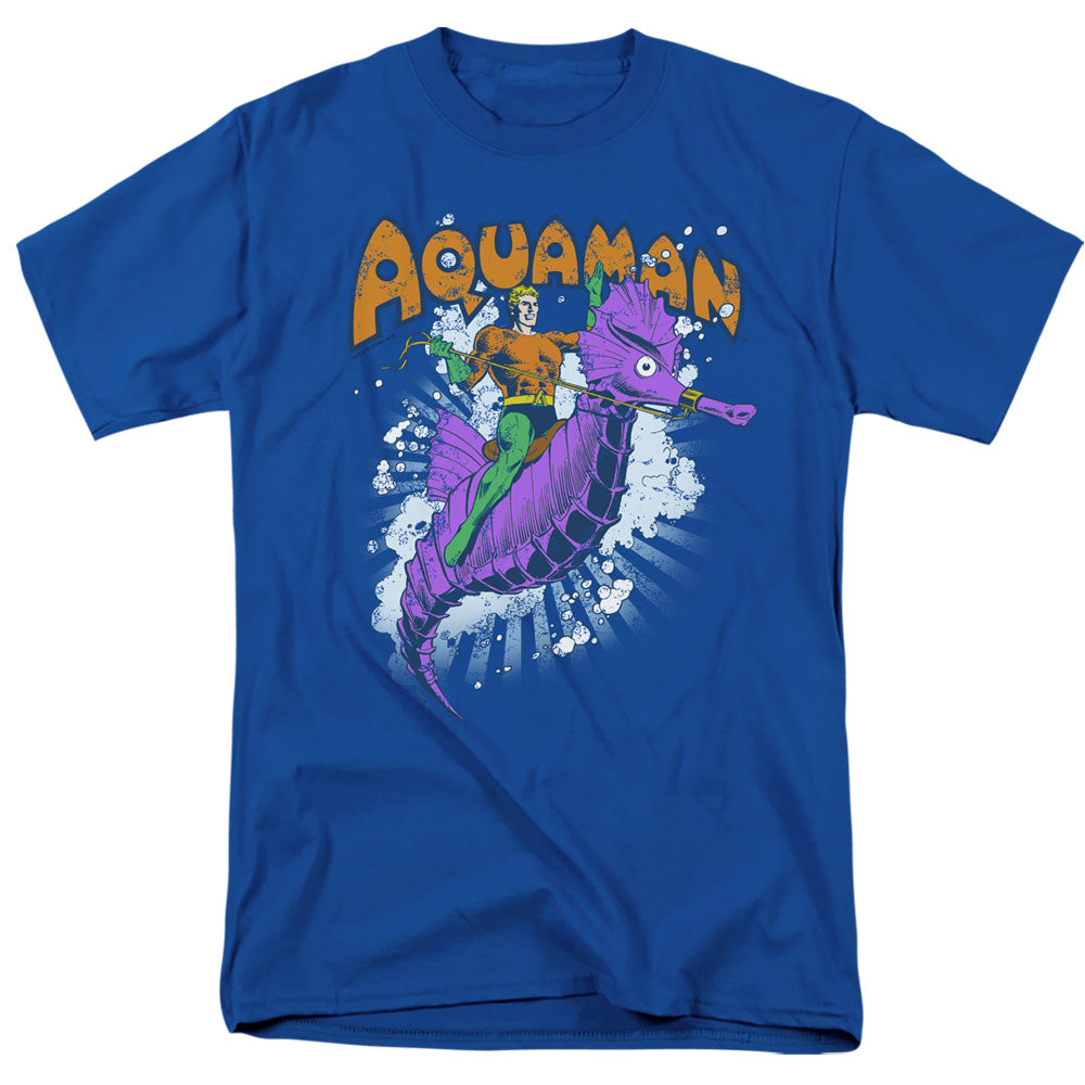 AN OFFCIALLY LICENSED DC RIDE FREE MEN'S REGULAR FIT T-SHIRT ROYAL
