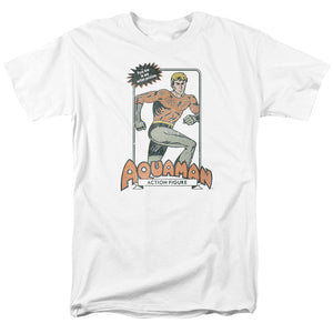AN OFFCIALLY LICENSED DC AM ACTION FIGURE MEN'S REGULAR FIT T-SHIRT WHITE