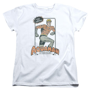 AN OFFCIALLY LICENSED DC AM ACTION FIGURE WOMEN'S REGULAR FIT T-SHIRT WHITE
