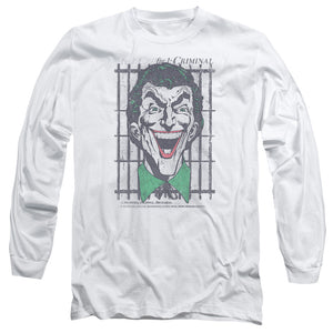 AN OFFCIALLY LICENSED DC CRIMINAL MEN'S LONG SLEEVE T-SHIRT WHITE