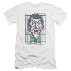 AN OFFCIALLY LICENSED DC CRIMINAL MEN'S PREMIUM SLIM FIT T-SHIRT WHITE