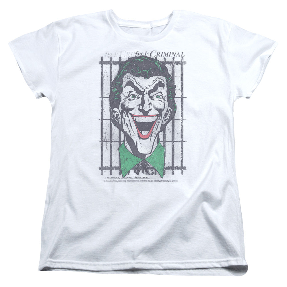AN OFFCIALLY LICENSED DC CRIMINAL WOMEN'S REGULAR FIT T-SHIRT WHITE