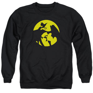 AN OFFCIALLY LICENSED DCO BATMAN SPOTLIGHT ADULT UNISEX CREWNECK SWEATSHIRT BLACK