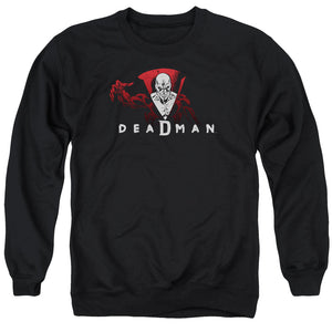 AN OFFCIALLY LICENSED DCO DEADMAN ADULT UNISEX CREWNECK SWEATSHIRT BLACK