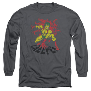 AN OFFCIALLY LICENSED DCO CREEPER MEN'S LONG SLEEVE T-SHIRT CHARCOAL