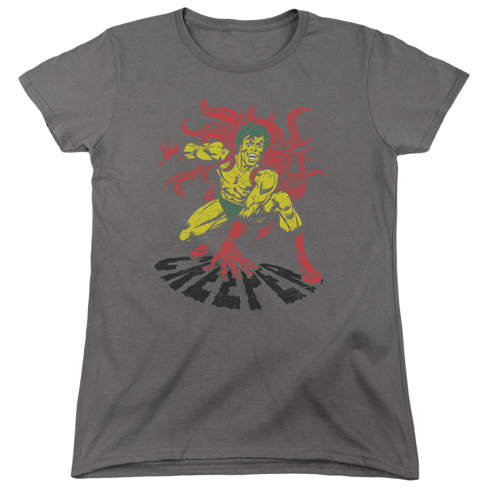 AN OFFCIALLY LICENSED DCO CREEPER WOMEN'S REGULAR FIT T-SHIRT CHARCOAL