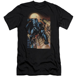 AN OFFCIALLY LICENSED BATMAN THE DARK KNIGHT #1 MEN'S PREMIUM SLIM FIT T-SHIRT BLACK