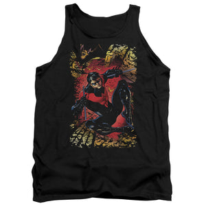 AN OFFCIALLY LICENSED JLA NIGHTWING #1 ADULT UNISEX TANK TOP BLACK