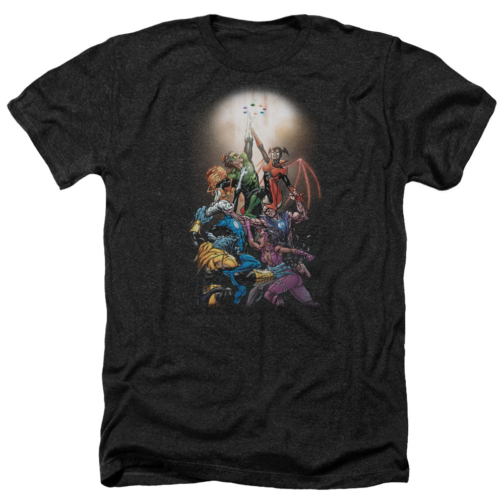 AN OFFCIALLY LICENSED GREEN LANTERN GL NEW GUARDIANS #1 MEN'S HEATHER T-SHIRT CHARCOAL