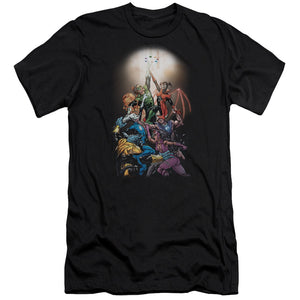 AN OFFCIALLY LICENSED GREEN LANTERN GL NEW GUARDIANS #1 MEN'S PREMIUM SLIM FIT T-SHIRT BLACK