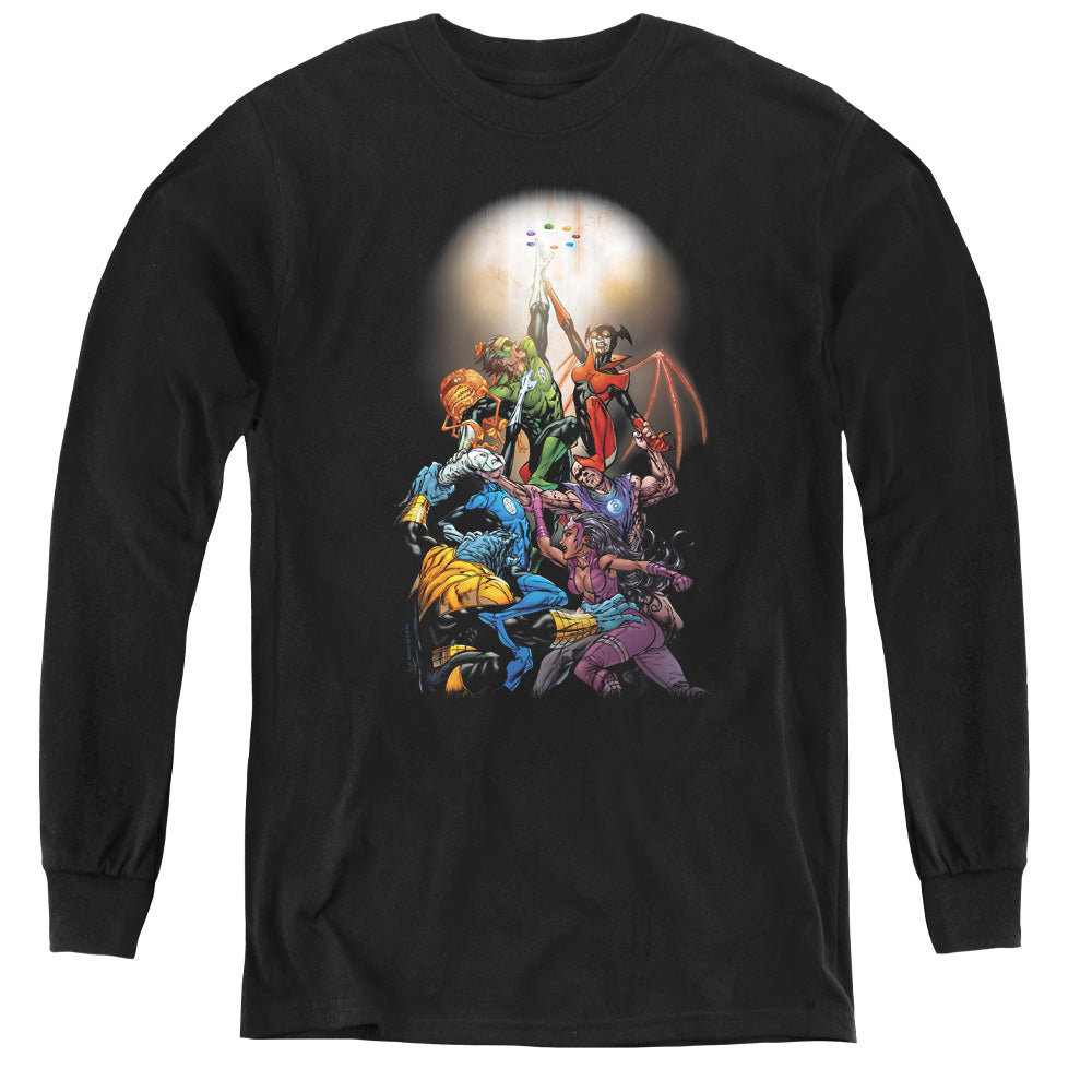 AN OFFCIALLY LICENSED GREEN LANTERN GL NEW GUARDIANS #1 YOUTH LONG SLEEVE T-SHIRT BLACK