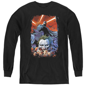AN OFFCIALLY LICENSED BATMAN DETECTIVE COMICS #1 YOUTH LONG SLEEVE T-SHIRT BLACK