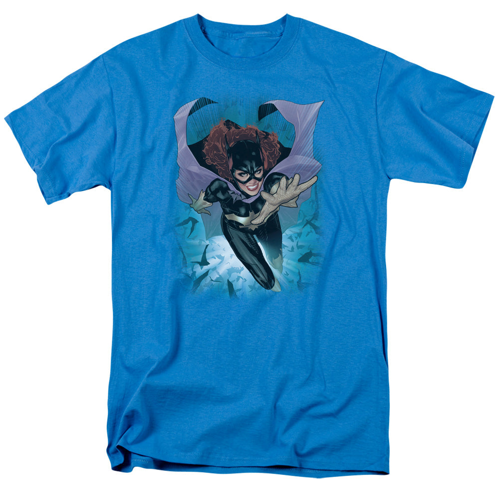 AN OFFCIALLY LICENSED JLA BATGIRL #1 MEN'S REGULAR FIT T-SHIRT TURQUOISE