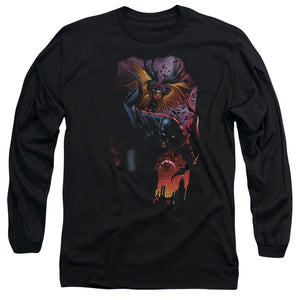 AN OFFCIALLY LICENSED BATMAN BATMAN & ROBIN #1 MEN'S LONG SLEEVE T-SHIRT BLACK