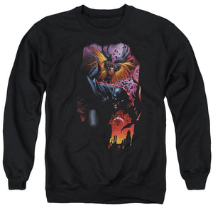 AN OFFCIALLY LICENSED BATMAN BATMAN & ROBIN #1 ADULT UNISEX CREWNECK SWEATSHIRT BLACK