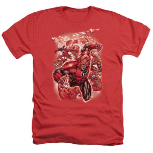 AN OFFCIALLY LICENSED GREEN LANTERN RED LANTERNS #1 MEN'S HEATHER T-SHIRT RED