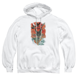 AN OFFCIALLY LICENSED BATMAN BATWOMAN #1 ADULT UNISEX PULLOVER HOODIE WHITE