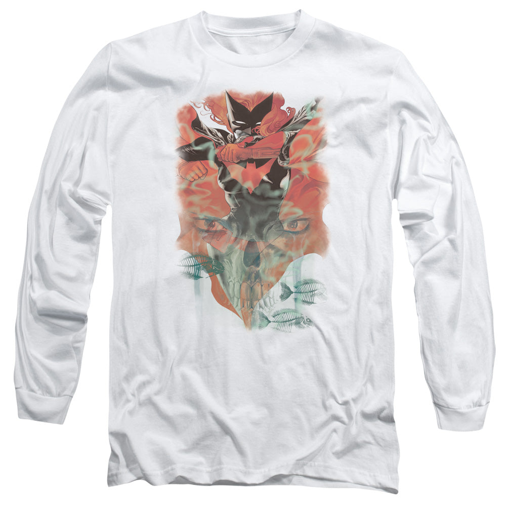 AN OFFCIALLY LICENSED BATMAN BATWOMAN #1 MEN'S LONG SLEEVE T-SHIRT WHITE